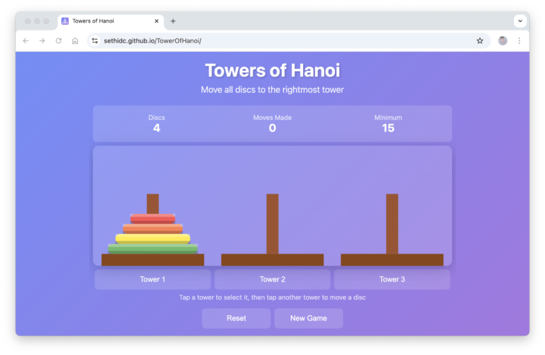 CodeForMe + Canva Pages: Build & Publish a Towers of Hanoi Game in 10 Minutes (No Coding!)