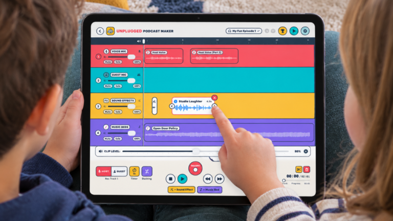 Why I Built a Kid-Friendly Podcast Studio: Simplicity, Sound Effects, and Zero Subscriptions